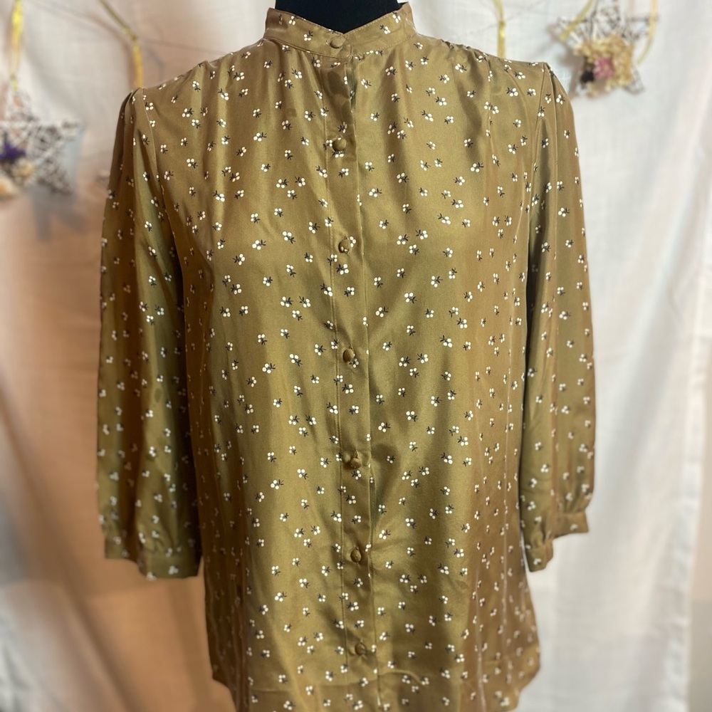 Lands End Canvas Silk Blouse